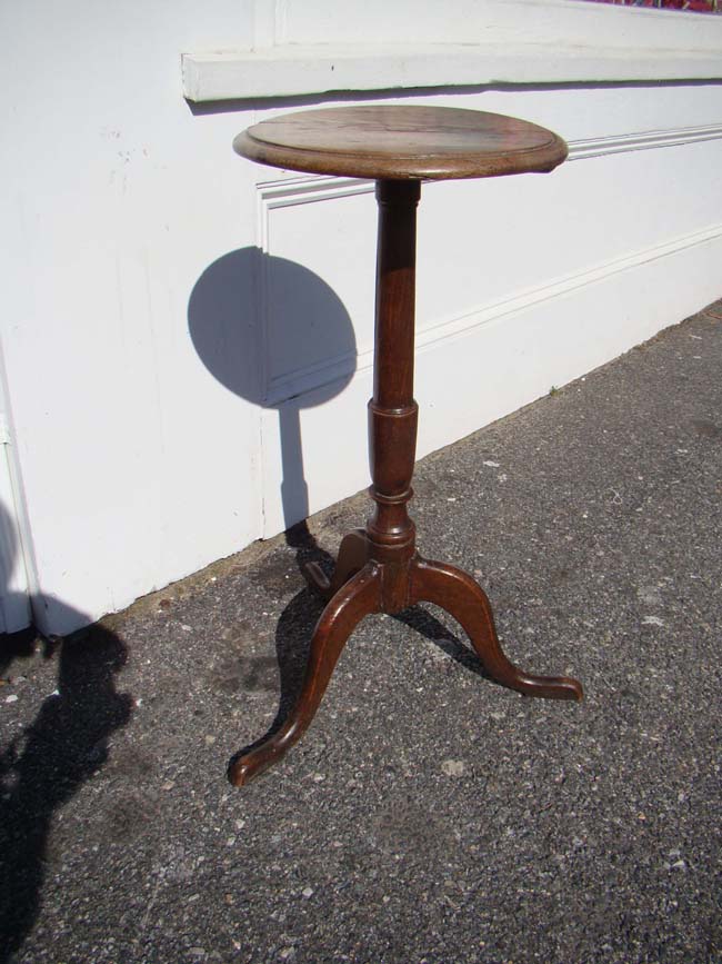 A small English oak tripod table made from the salvage of the ROYAL GEORGE which sunk in 1782. — image 4